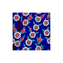 Armada Çini 20x20 Cm Ac 60 Kobalt Papatya Kütahya Çini Desenli Karo