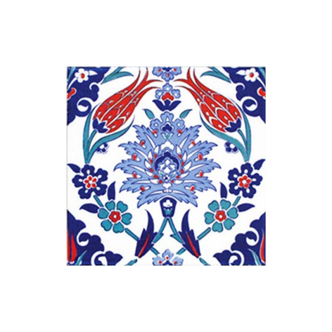 Armada Çini 20X20 Cm Ac 4 İznik Lale Desen Kütahya Çini Karo