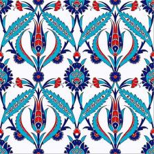 Armada Çini 20x20 Cm Ac 2 Kırmızı Lale Desenli İznik Çini Karo