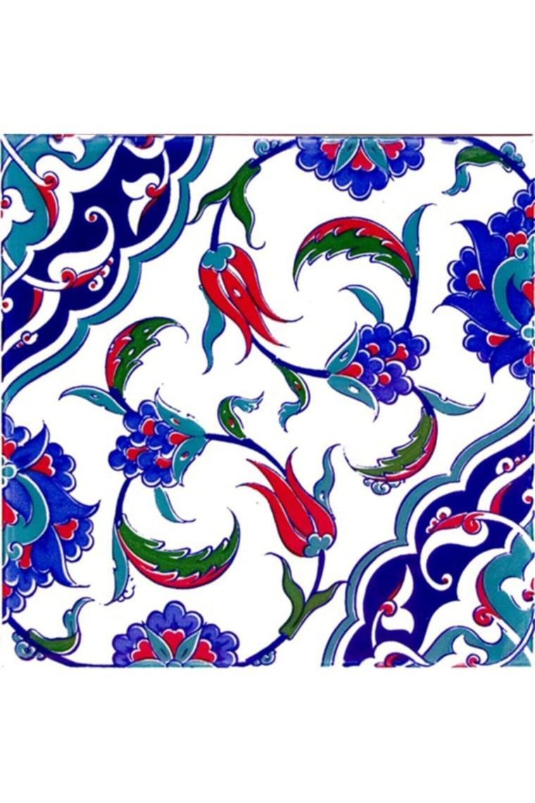 Armada Çini 20x20 Cm Ac 44 Osmanlı İznik Desen Kütahya Çini Karo