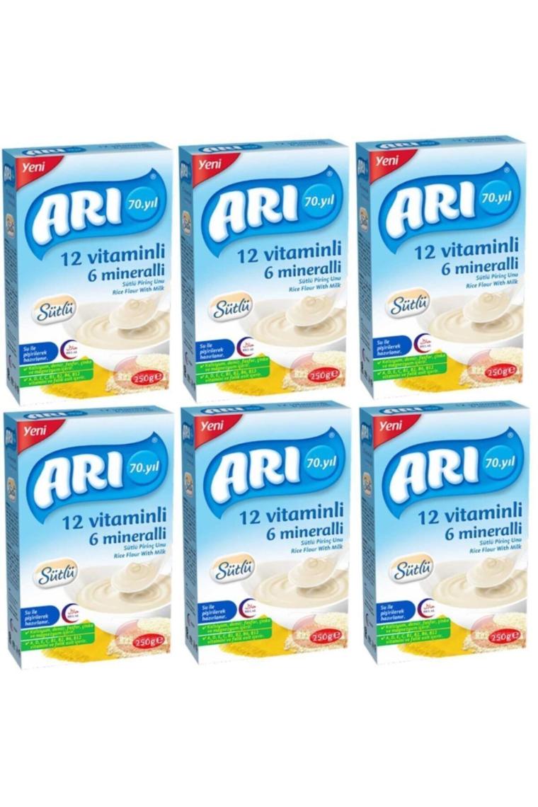 12 Vitaminli 6 Mineralli Sütlü Pirinçli 250 gr X 6'lı