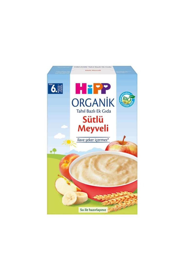 Organik Sütlü Meyveli Tahıl Bazlı Ek Gıda 250gr