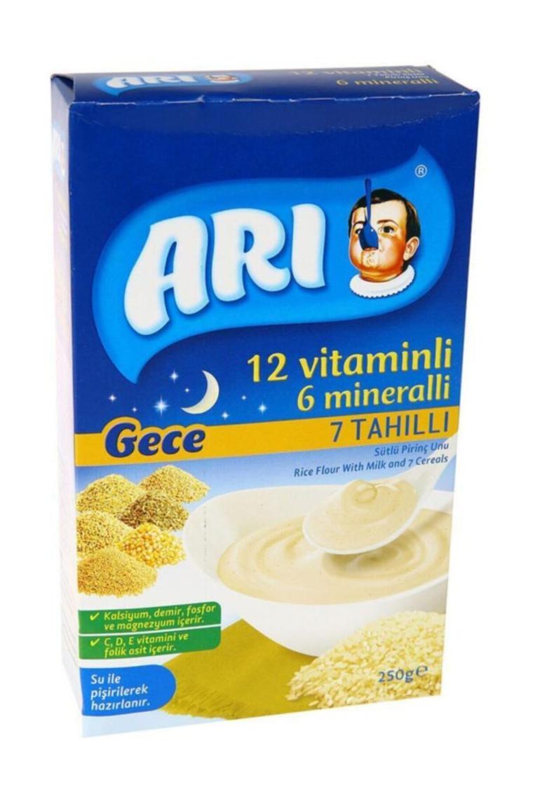 12 Vitaminli 6 Mineralli Sütlü 7 Tahıllı Pirinçli Gece 250 gr
