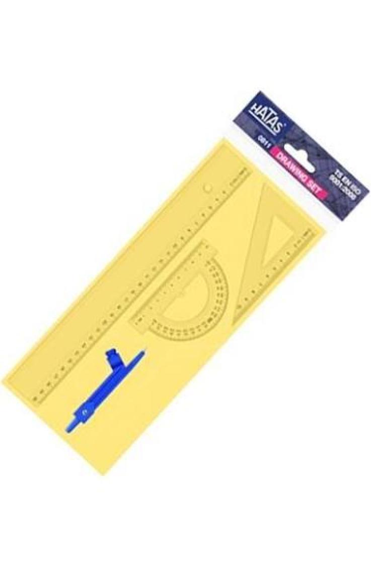 Hatas Pergelli Ekonomik Çizim Takımı 30 Cm Cetvelli  No:0811