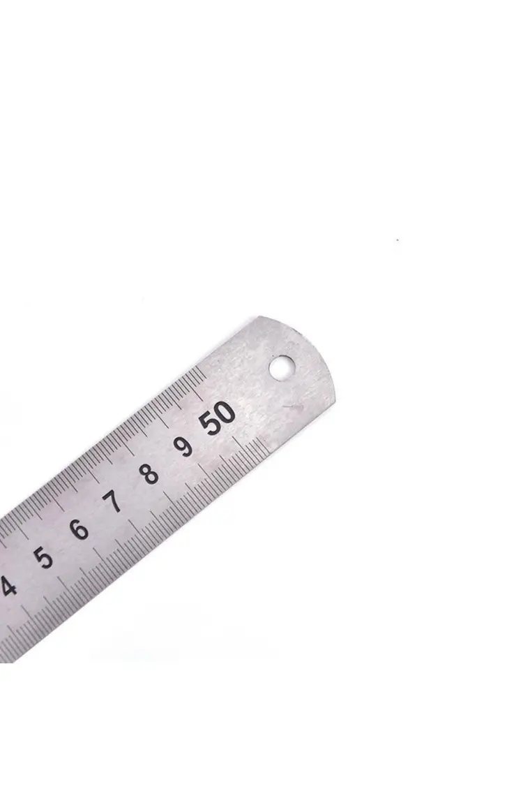 Kraf 50 cm Gümüş Renkli Paslanmaz Çelik Cetvel - Düz ve Santimetre Ölçüm Özelliği ile Dayanıklı