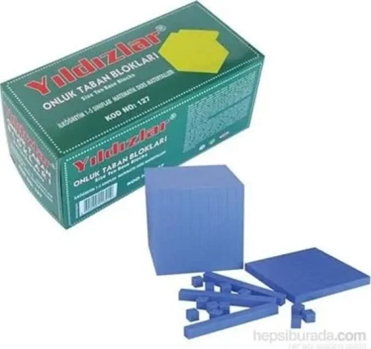 Yıldızlar Mavi Yıldızlar 10'lu Taban Blok Seti - 121 Parça, 1 cm Boyutunda