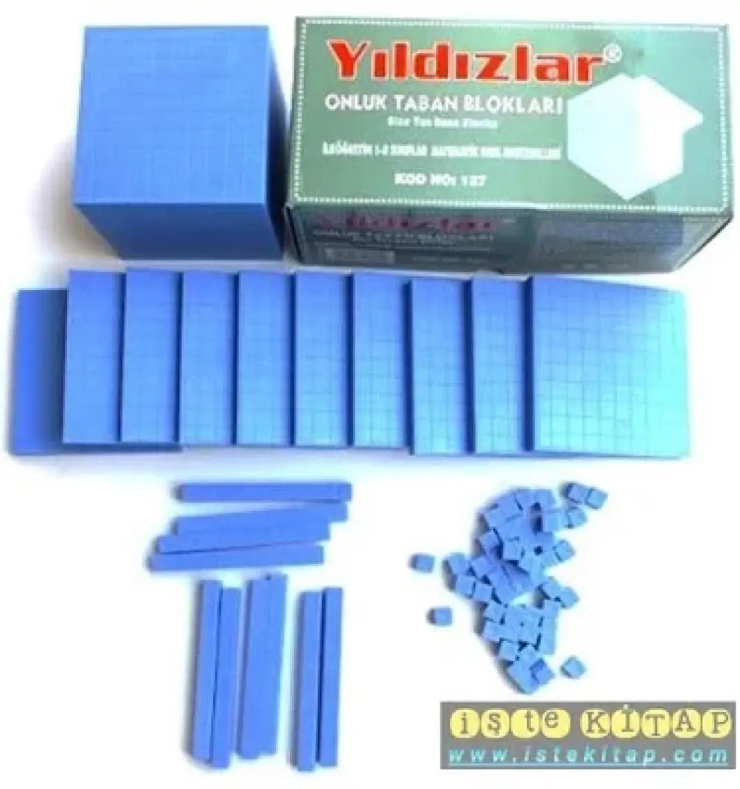 Yıldızlar Mavi Yıldızlar 10'lu Taban Blok Seti - 121 Parça, 1 cm Boyutunda