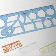 Rubenis Geometrik Şekilli Şablon Cetvel