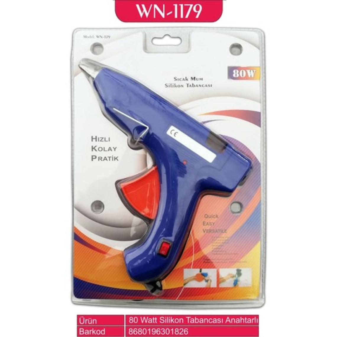 Winnboss WN-1179 80 Watt Sıcak Silikon Tabancası On/off Switch Turuncu + 5 Adet Kalın Silikon Mum