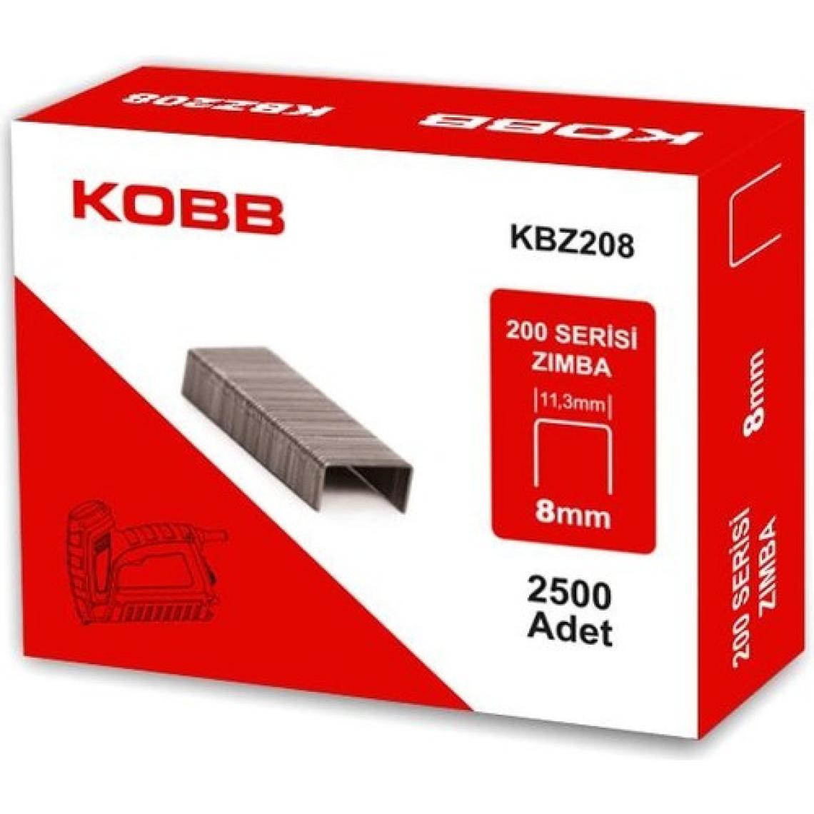 Kobb Kbz208 8mm 2500 Adet 200 Serisi Ağır Hizmet Tipi Zımba Teli