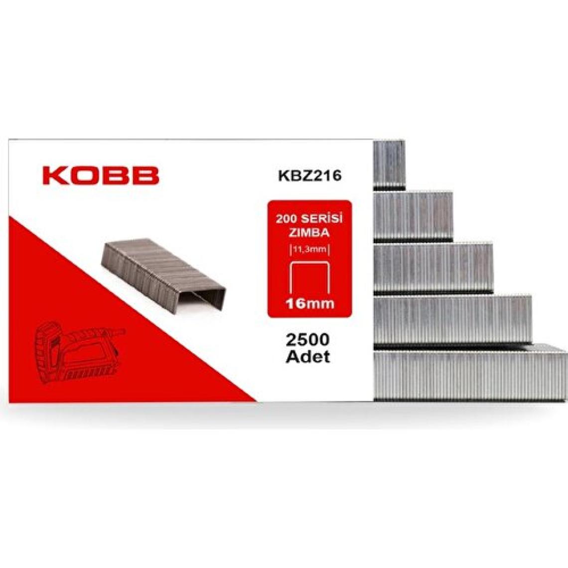Kobb Kbz216 16mm 2500 Adet 200 Serisi Ağır Hizmet Tipi Zımba Teli