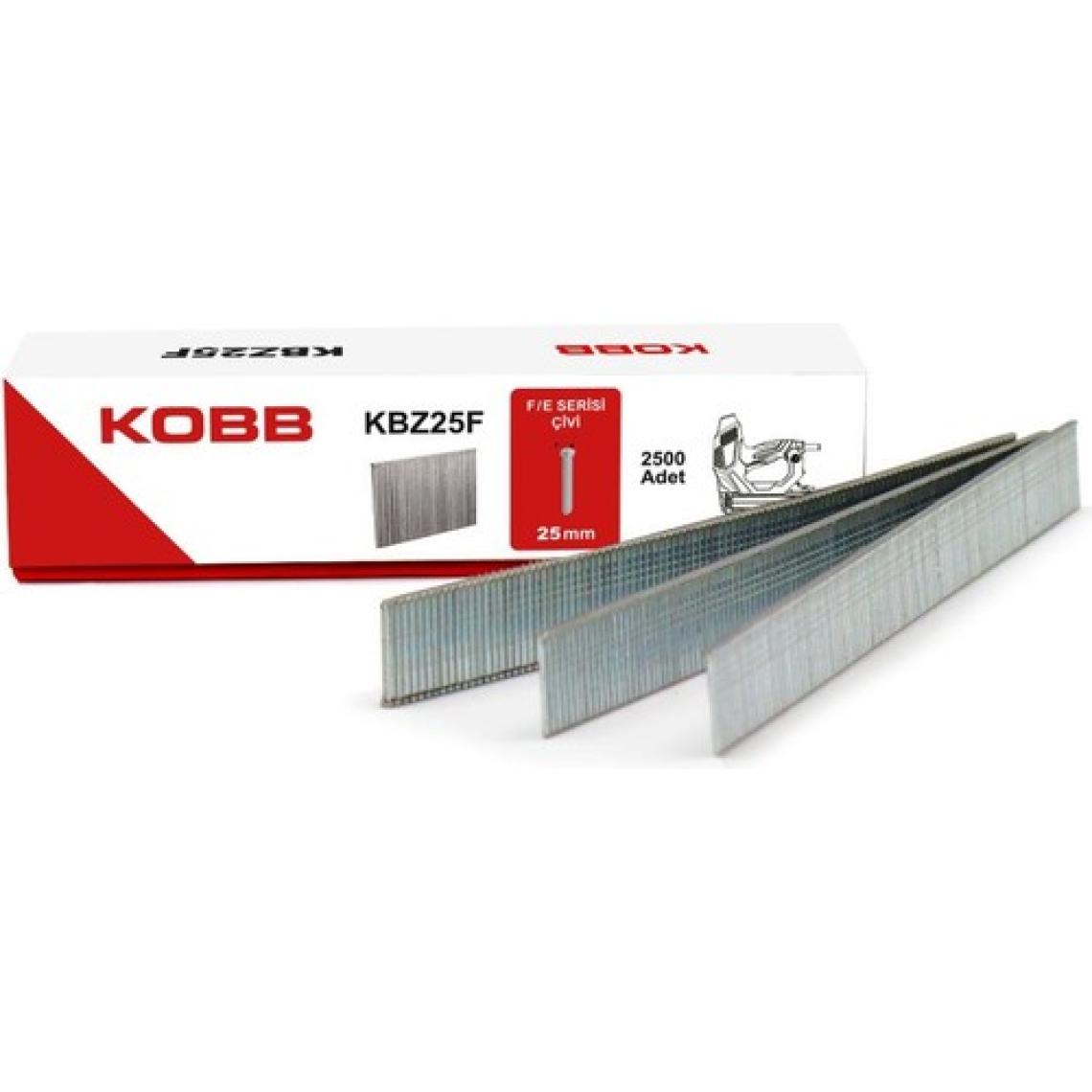 Kobb Kbz25f 25mm 2500 Adet F/E/J/8 Serisi Ağır Hizmet Tipi Kesik Başlı Çivi