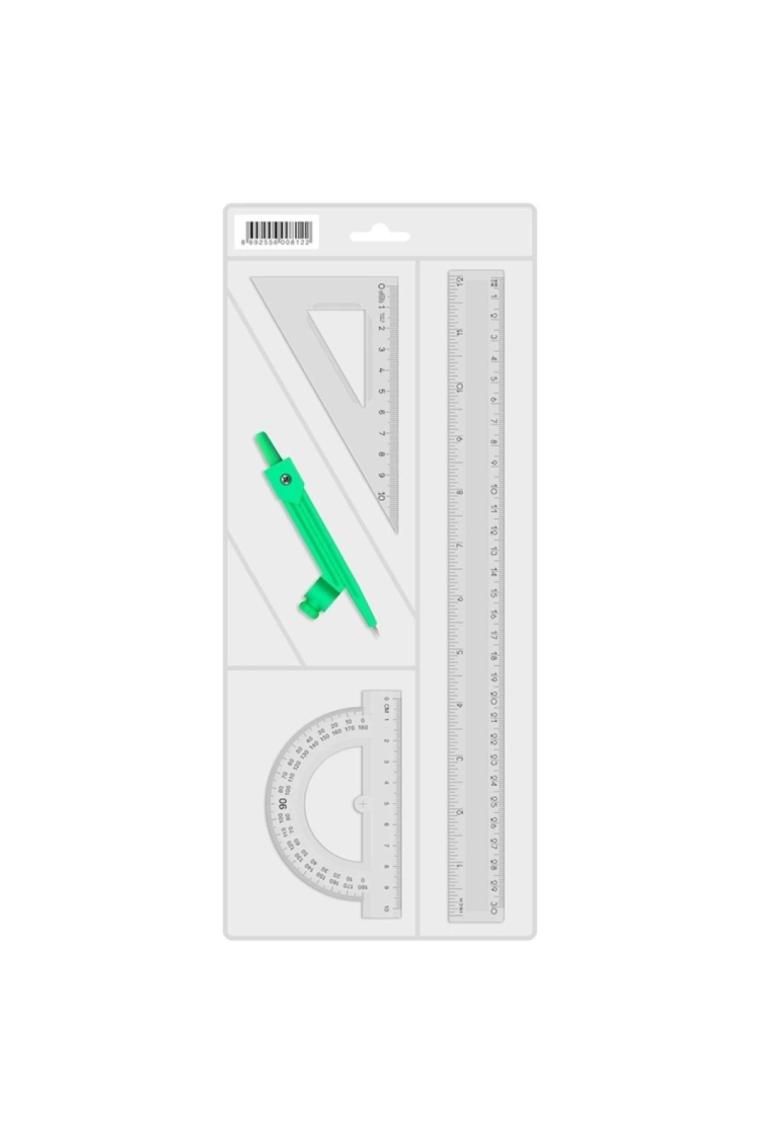 00812 Pergelli Ekonomik Çizim Seti 30 Cm Cetvelli