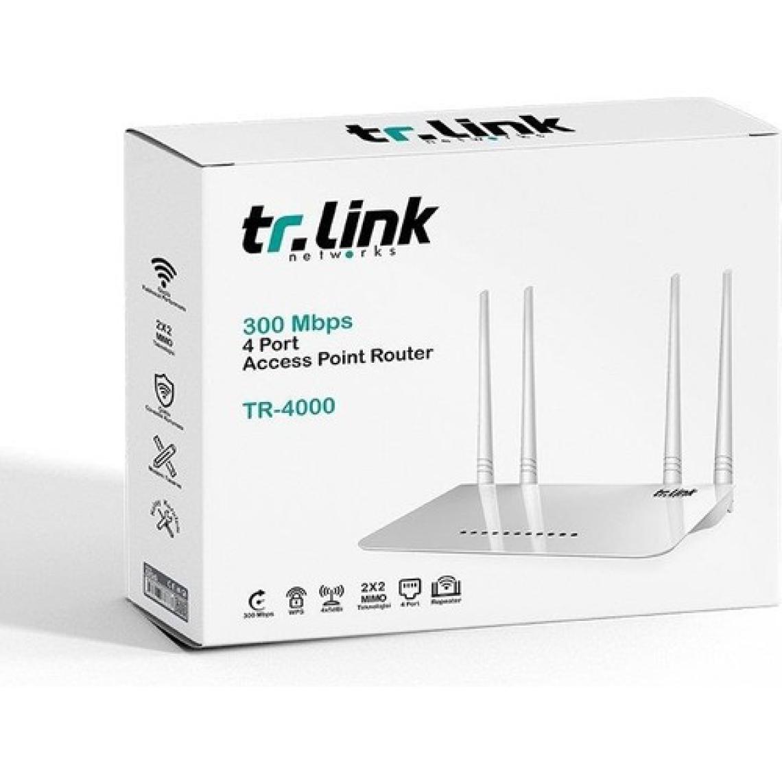 TR-LINK TR-4000 300MBPS 4port 4ANTENLI Access Point Router