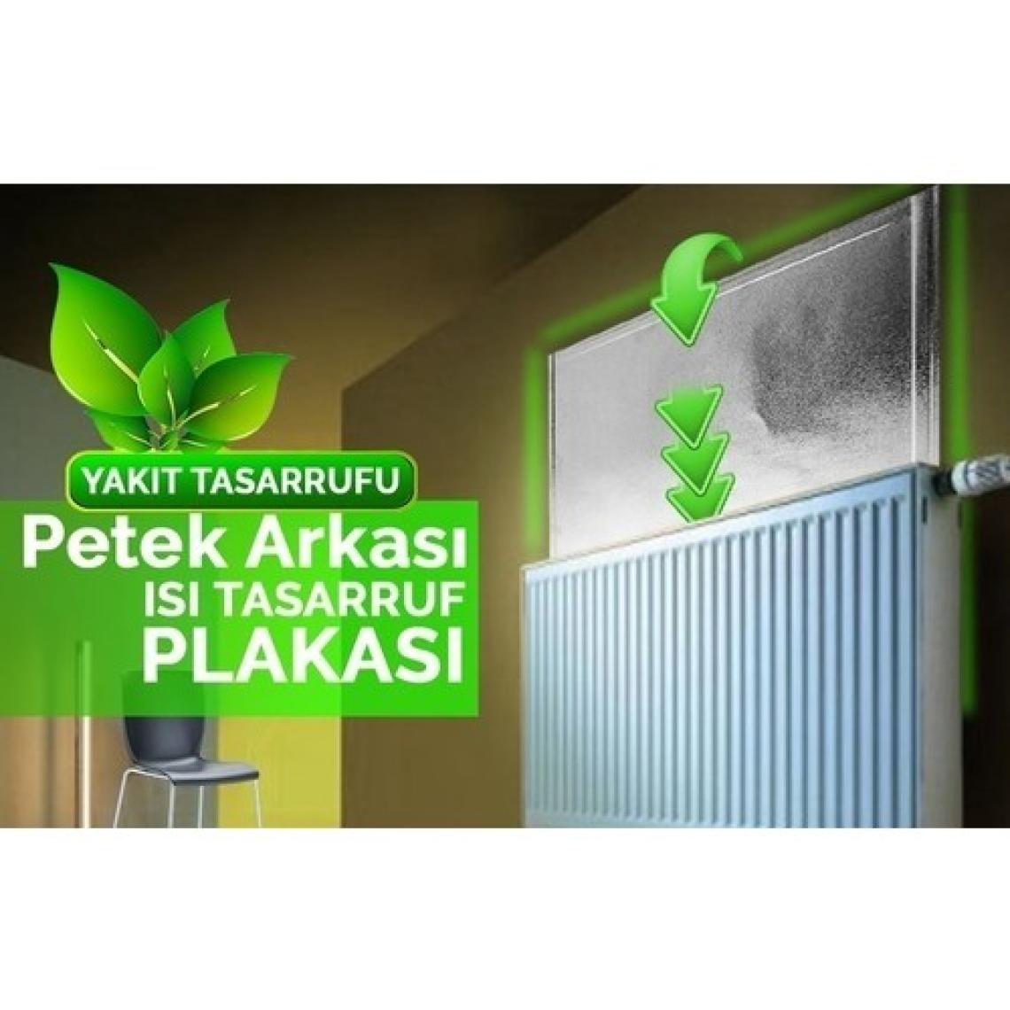 3 Adet Kalorifer Petek Arkası Yalıtım Levhası Isı Sıcaklık Kaybı Önleyici Tasarruf Plakası Panel