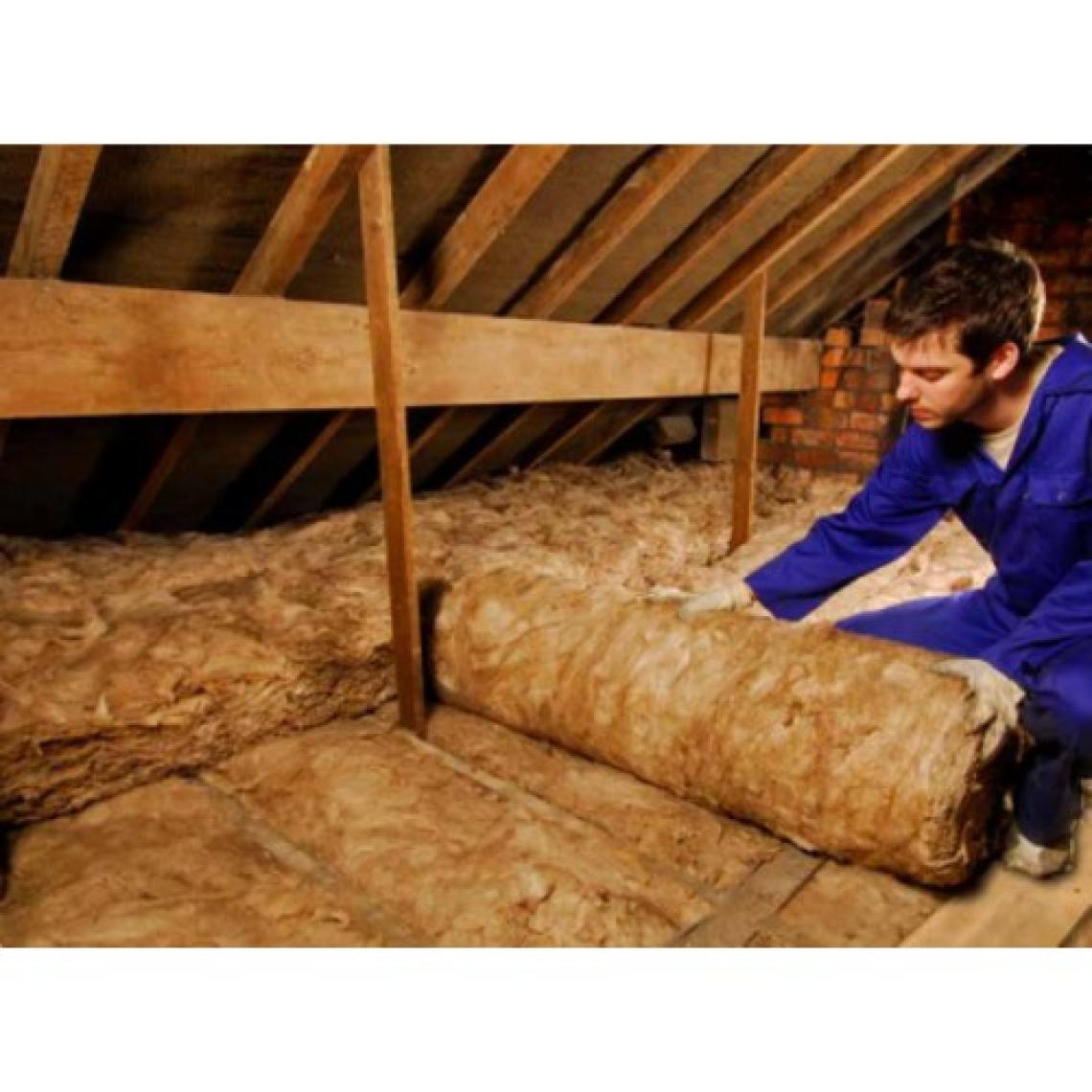Knauf Mineral Taşyünü Folyosuz Çatı Şiltesi 10CM (9,6m²)