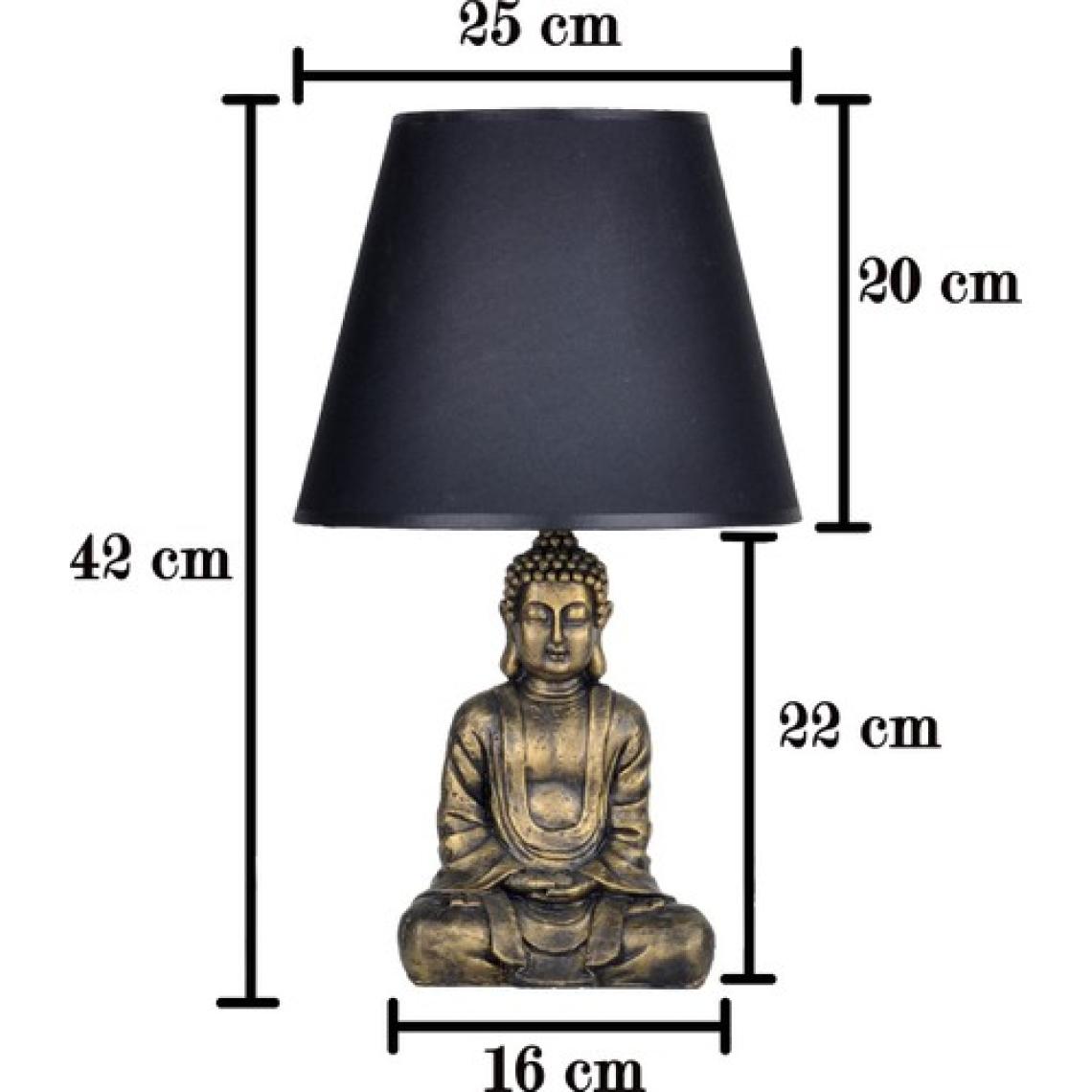 qdec Modern Dizayn Buda Abajur Gold Gri