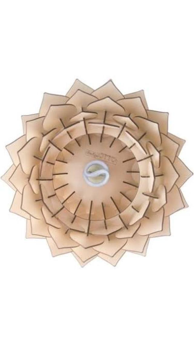 Design Otto Lotus Dekoratif Abajur Avize Sarkıt Lambader Şapkası Bej