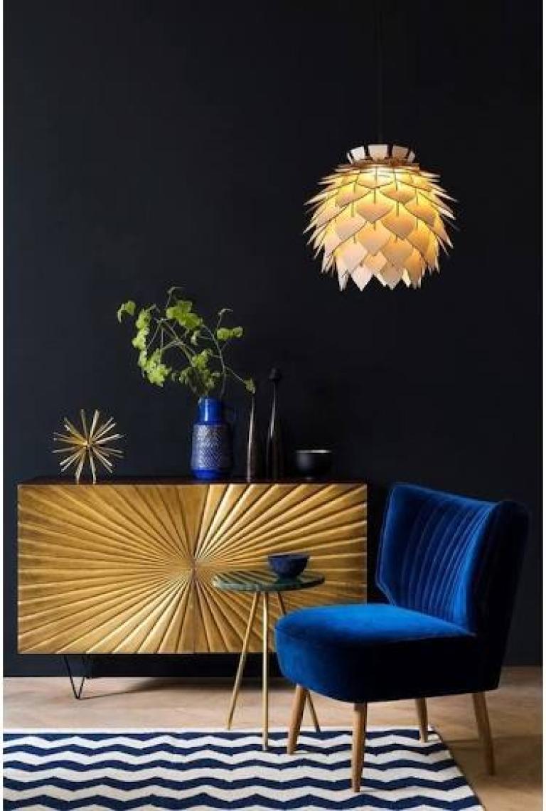 Design Otto Lotus Dekoratif Abajur Avize Sarkıt Lambader Şapkası Bej