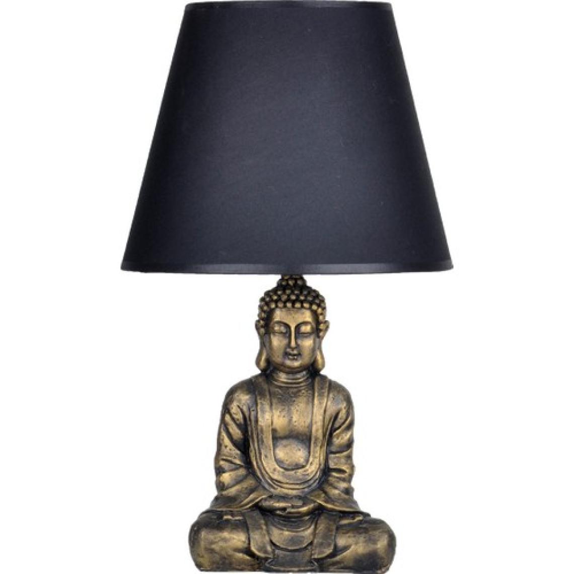 qdec Modern Dizayn Buda Abajur Gold Siyah
