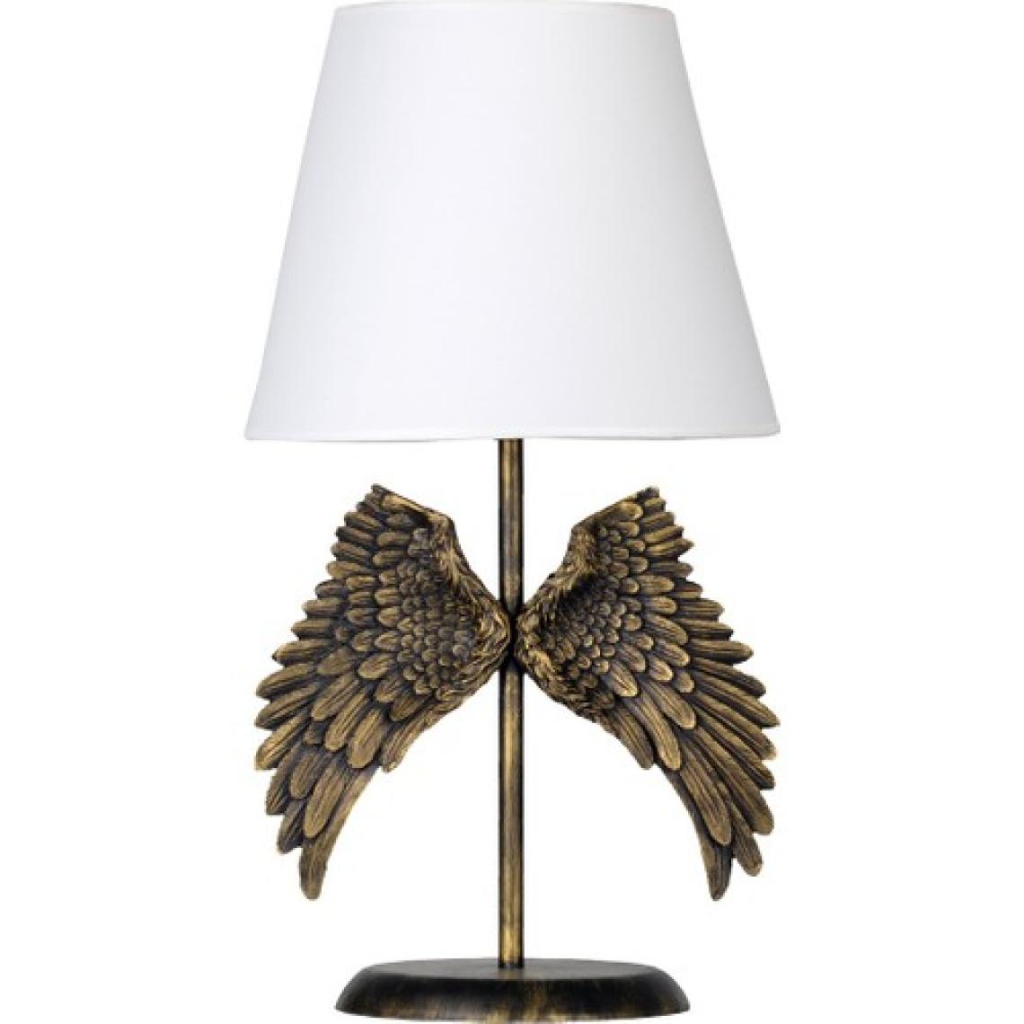 qdec Modern Dizayn Melek Abajur Gold Beyaz