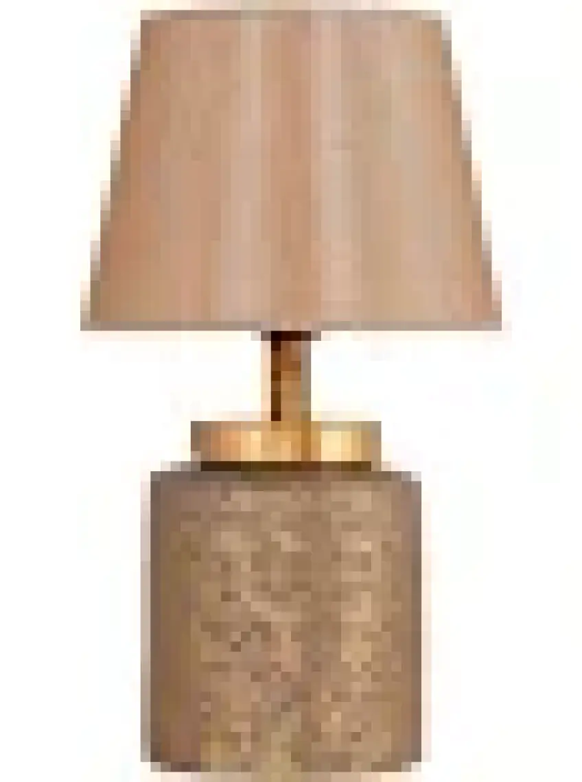 Hmydesign Grande Seramik Abajur Gri Gold