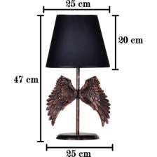 qdec Modern Dizayn Melek Abajur Gümüş Gri