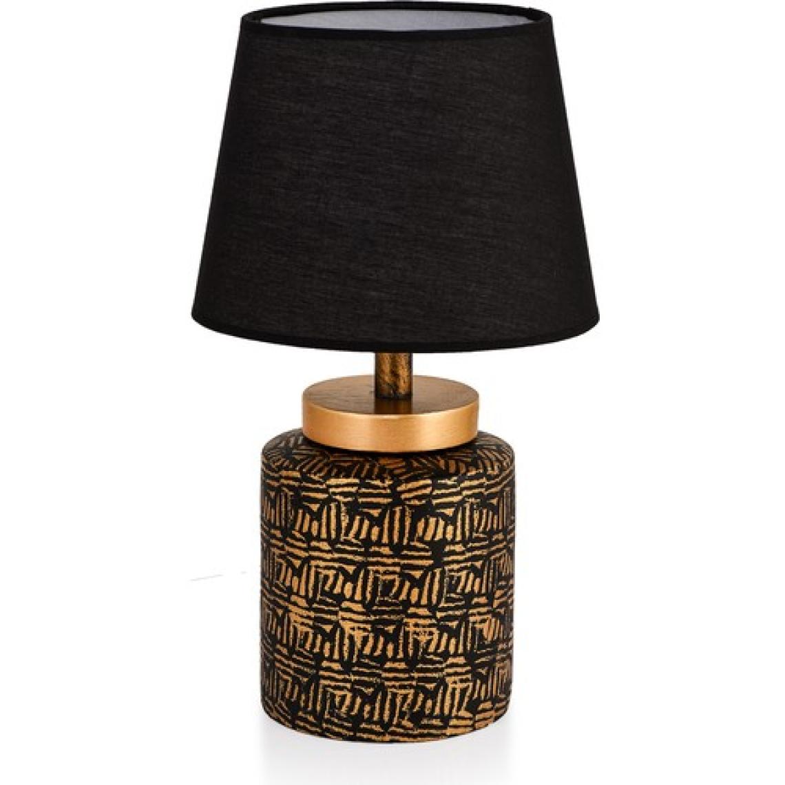 Hmydesign Grande Seramik Abajur Siyah Gold