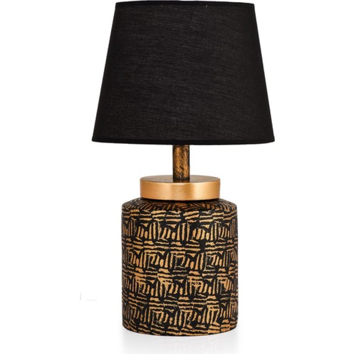Hmydesign Grande Seramik Abajur Siyah Gold