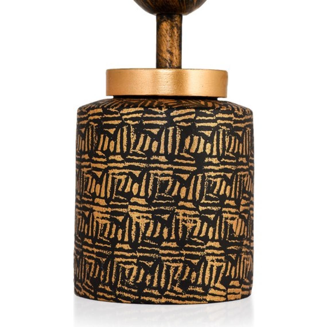 Hmydesign Grande Seramik Abajur Siyah Gold