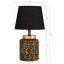 Hmydesign Grande Seramik Abajur Siyah Gold