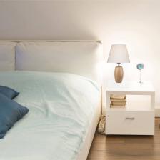 Modelight Top Abajur Kayın Ayak / Beyaz Şapka
