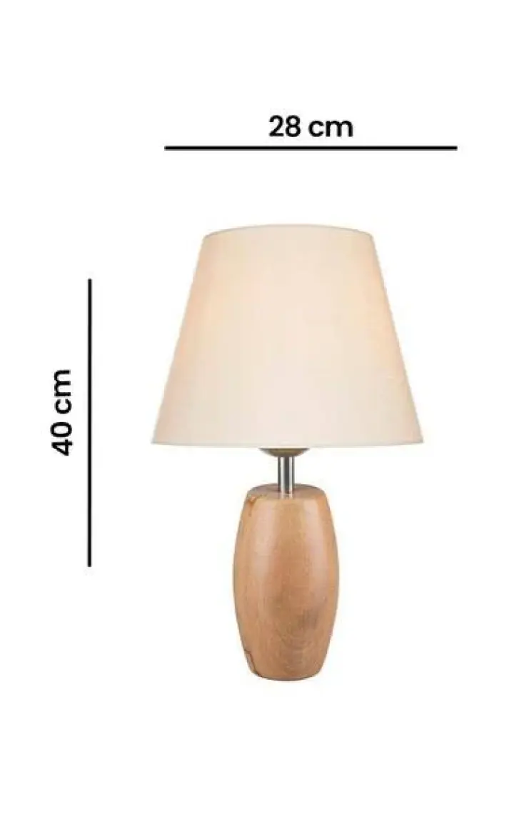 Modelight Top Abajur Kayın Ayak / Krem Şapka
