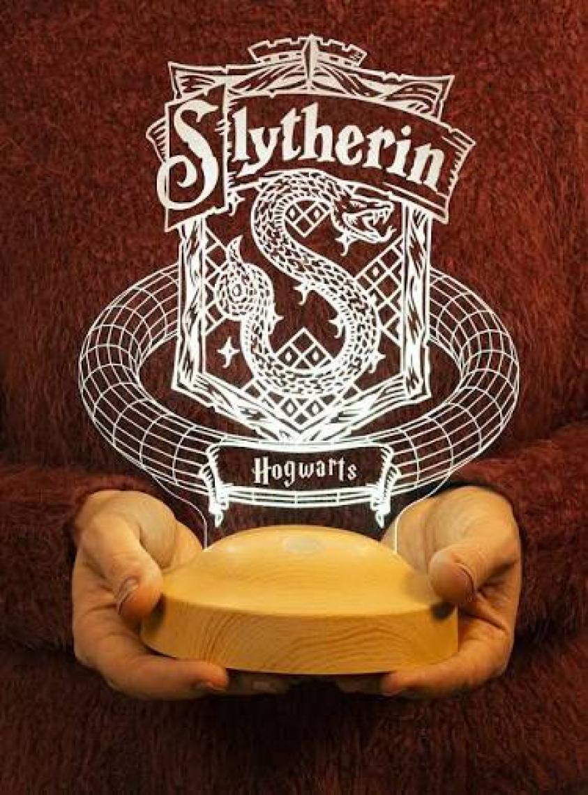 Sevgi Lambası Kişiye Özel Harry Potter Slyhterin Hogwarts Hediyesi, Slyhterin Hediyesi 3D LED Lamba