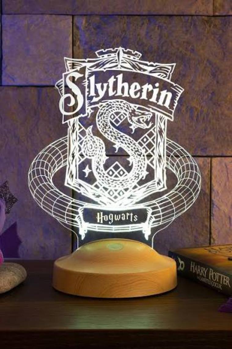 Sevgi Lambası Kişiye Özel Harry Potter Slyhterin Hogwarts Hediyesi, Slyhterin Hediyesi 3D LED Lamba