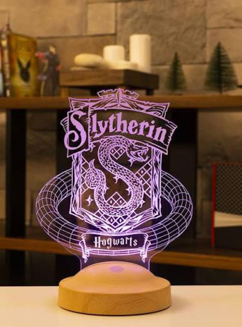 Sevgi Lambası Kişiye Özel Harry Potter Slyhterin Hogwarts Hediyesi, Slyhterin Hediyesi 3D LED Lamba