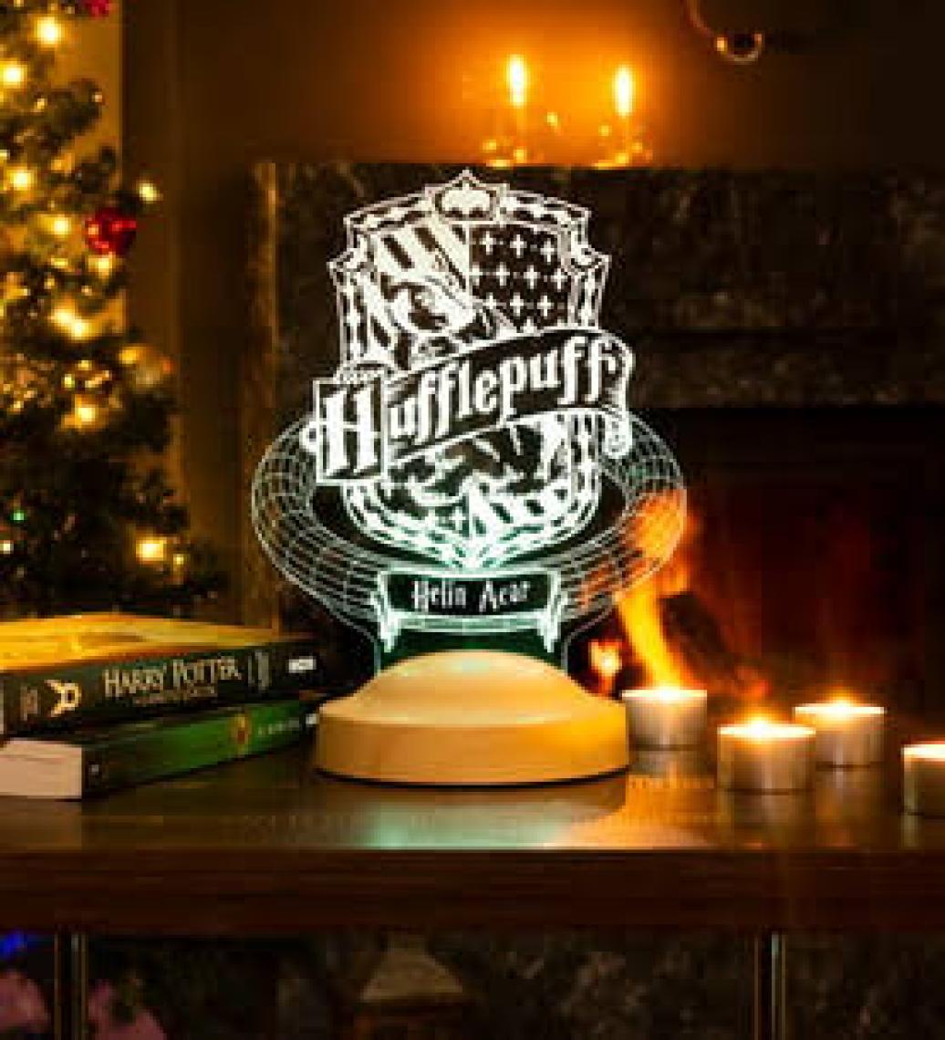 Sevgi Lambası Kişiye Özel Harry Potter Slyhterin Hogwarts Hediyesi, Slyhterin Hediyesi 3D LED Lamba