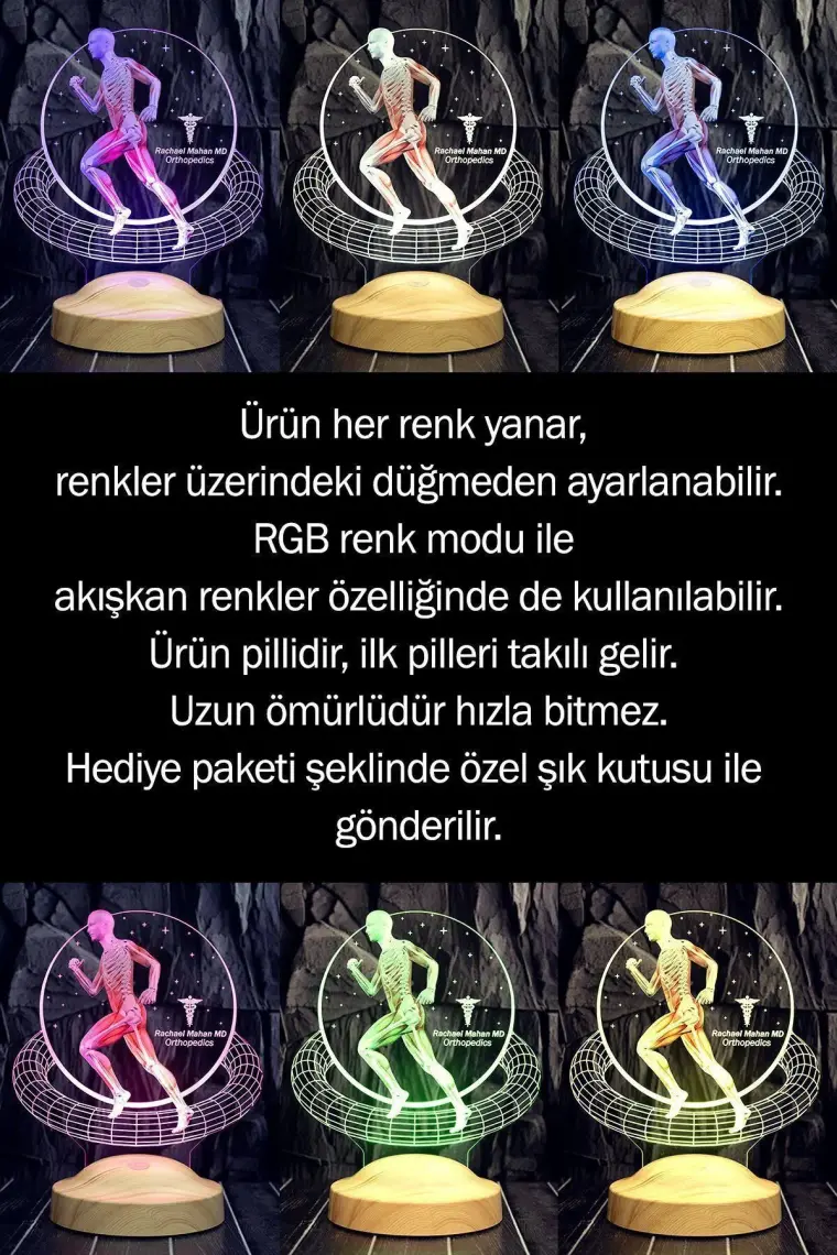 Sevgi Lambası Ortopedi Doktor Hediyesi Isimli LED Lamba, Ortopedist, Fizyoterapist, Fizik Tedavi Uzmanı Hediyeleri