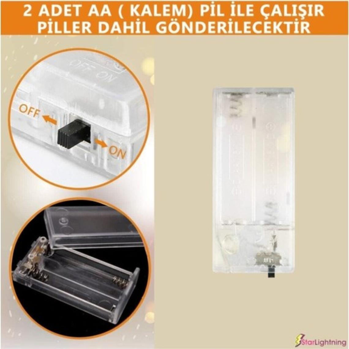 Viselia Peri LED Çok Amaçlı Dekoratif Aydınlatma 3 Metre Piller Dahil Şerit Parti Işığı