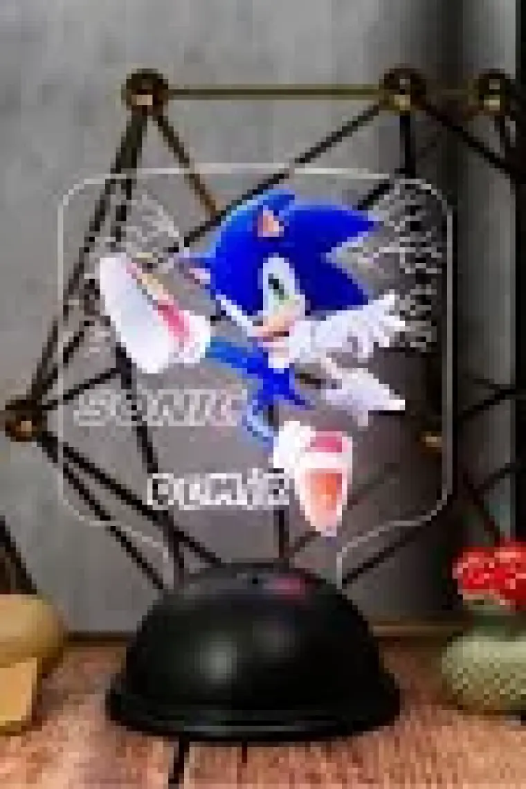 Sevgi Lambası Kirpi Sonic Hediyesi, Çocuk Odası Süper Sonic Hediyesi Isimli LED Lamba, Sonic Tasarım LED Lamba