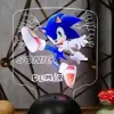 Sevgi Lambası Kirpi Sonic Hediyesi, Çocuk Odası Süper Sonic Hediyesi Isimli LED Lamba, Sonic Tasarım LED Lamba