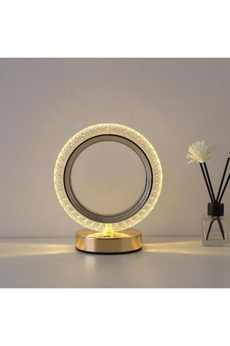 Torima Lw-24 Şarjlı Yuvarlak Kristal Elmas Masa Lambası Akrilik LED Gece Lambası