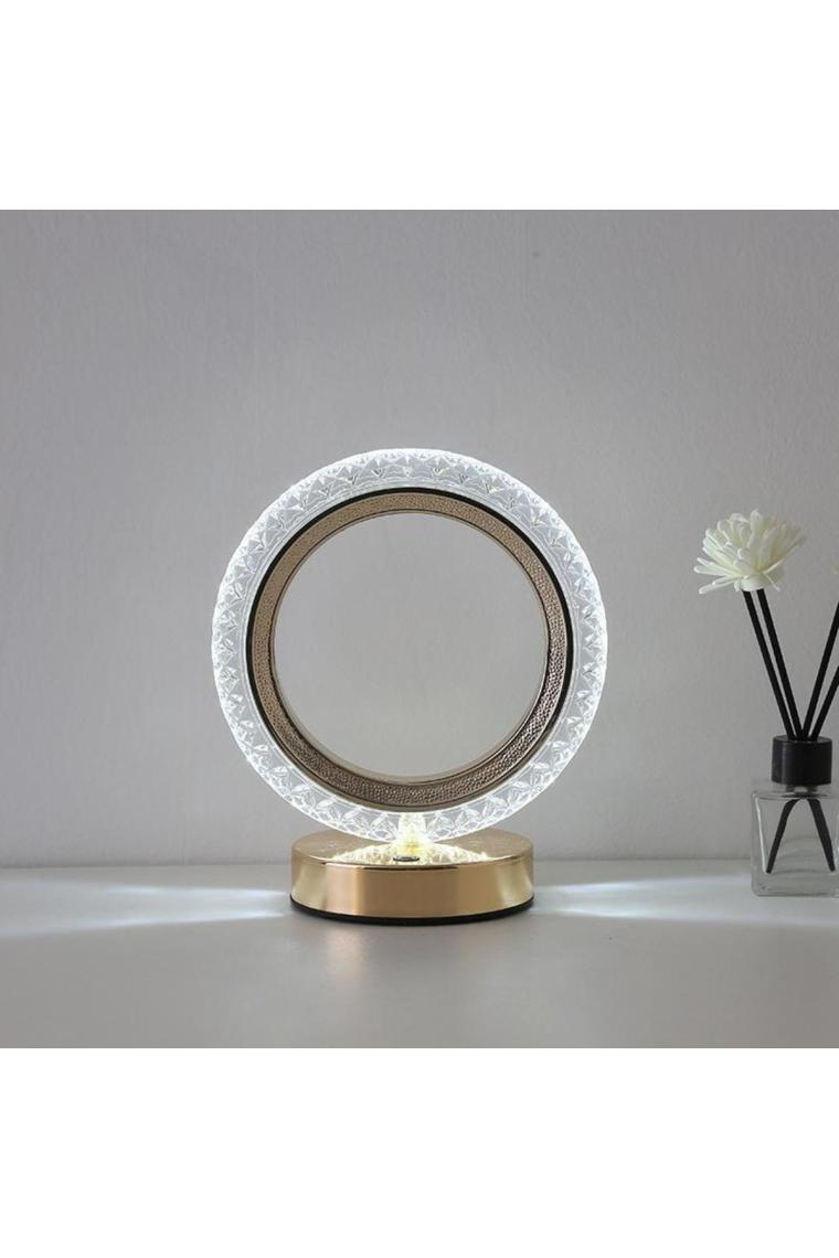 Torima Lw-24 Şarjlı Yuvarlak Kristal Elmas Masa Lambası Akrilik LED Gece Lambası