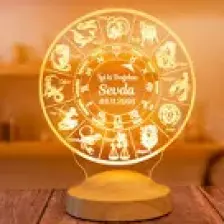 Sevgi Lambası Burç Hediyelik Kişiye Özel Astorlojik Led Lamba