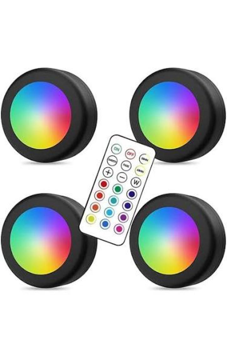 Upway 4 Lü Set LED Aydınlatma Dekoratif Rgb Gece Lambası 12 Renk Kumandalı  Küçük