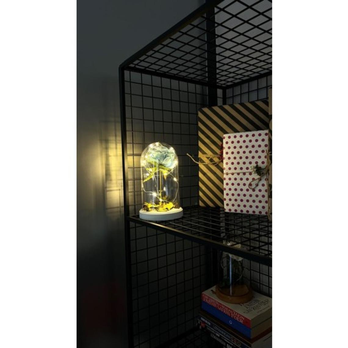 By Lamp Mavi Gül Işıklı Fanus Lamba Doğum Günü Hediyesi Gece Lambası