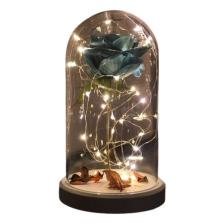 By Lamp Mavi Gül Işıklı Fanus Lamba Doğum Günü Hediyesi Gece Lambası