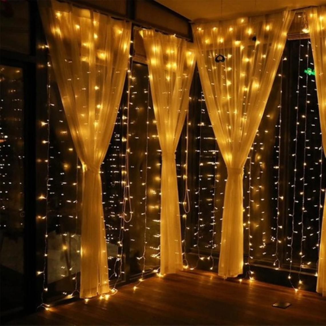 Trendpoint 3x2 Metre Perde LED Animasyonlu 12 Saçaklı 240 Ledli Fişli Eklenebilir 8 Fonksiyonlu