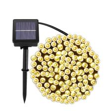 Techno Smart Solar 50 Ledli 7 Metre Bahçe Aydınlatma Dekorasyon Güneş Enerjili LED Sarı Işık