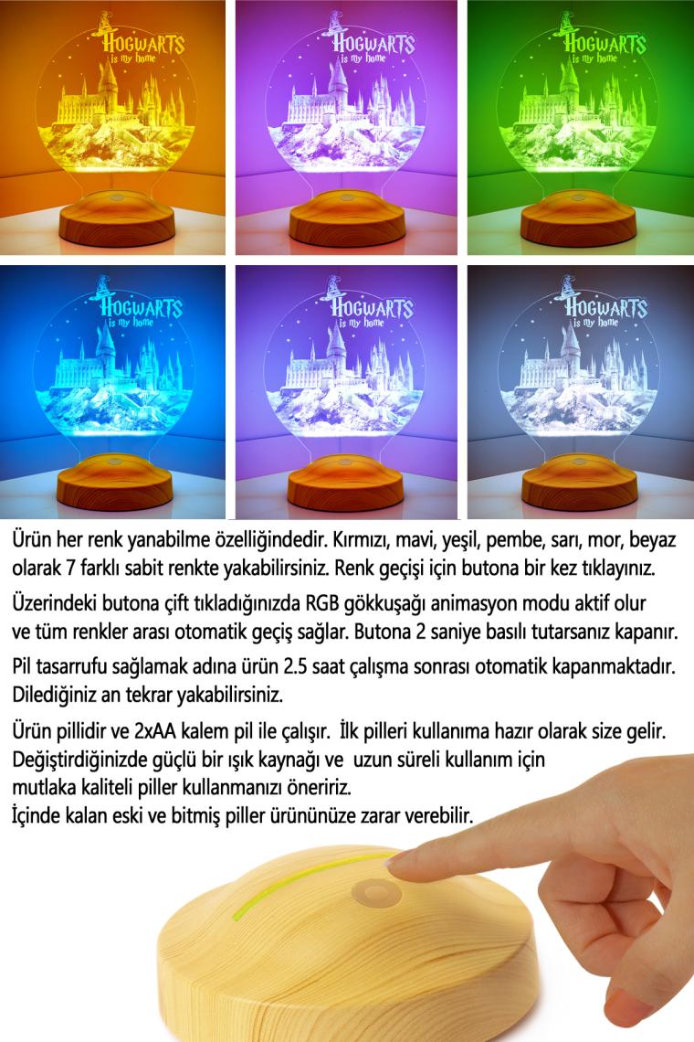 Harry Potter Hogwarts Gece Lambası